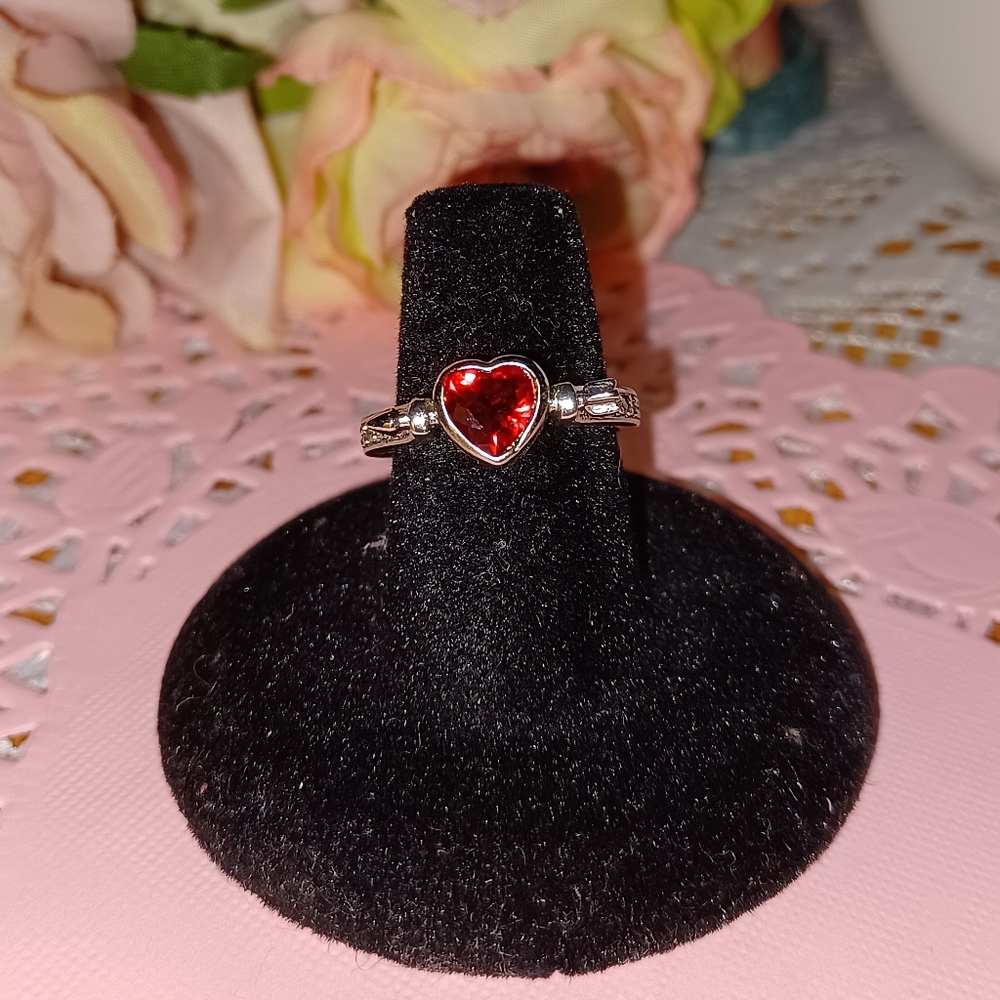 Cupids Heart With Arrow. Ruby Red - image 1